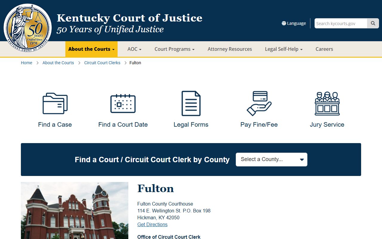 Fulton County court records and courthouse information page